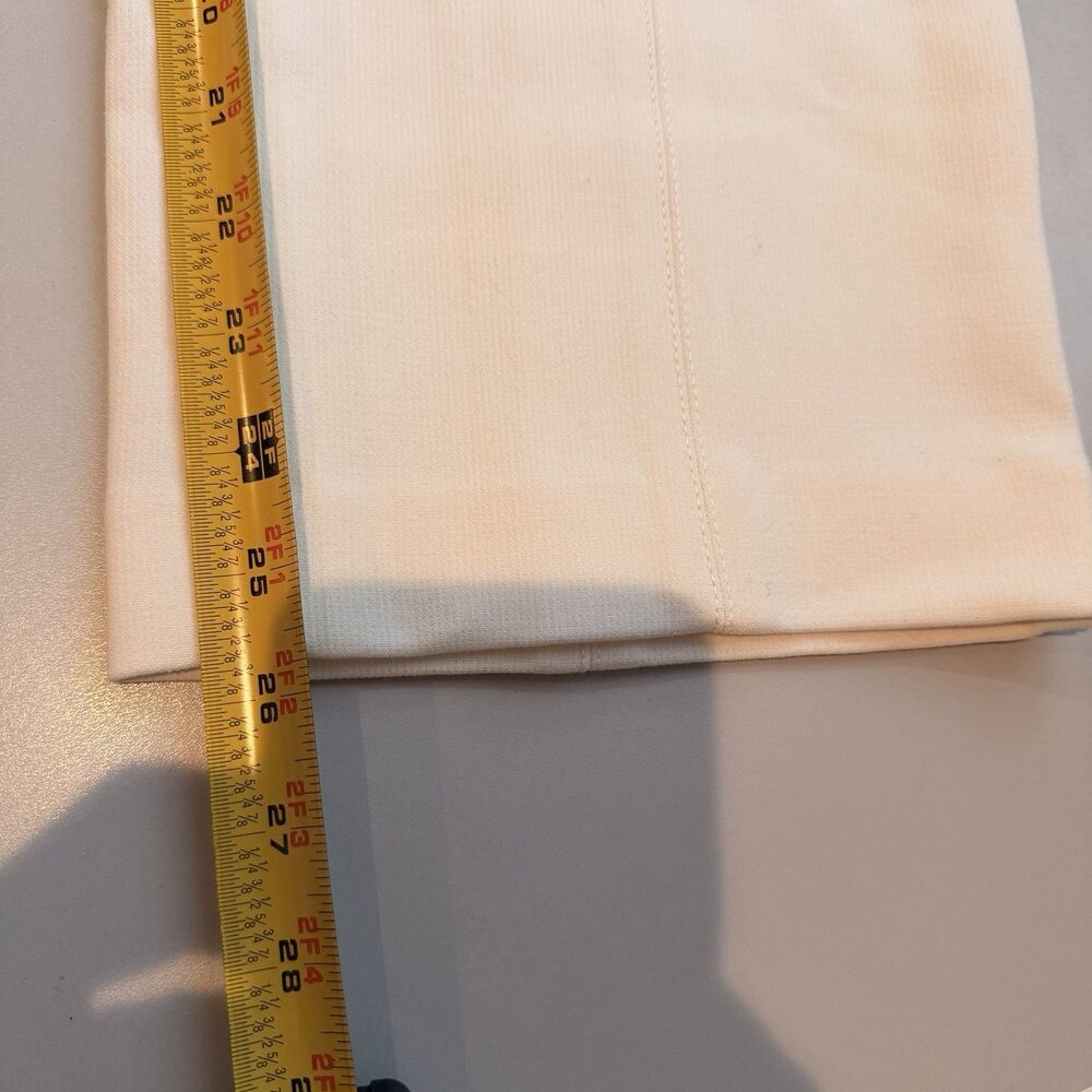 Ann Taylor Ivory Cropped Straight Leg Career Pants Stretch Side Zip 2 Minimalist - Picture 13 of 14